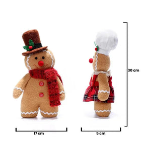 Bonecos de Pelúcia Biscoitos Natalinos 30cm