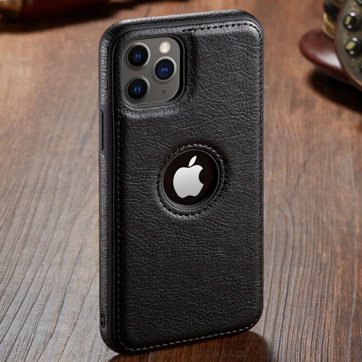 Capinha de Couro para iPhone (11, 11 Pro, 11 Pro Max, 12, 12 Pro, 12 Pro Max, 12 Mini, X, XR, XR Max, Xs, Xs Max)
