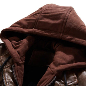 Jaqueta Masculina de Couro Quente e Impermeável – Inverno 2025